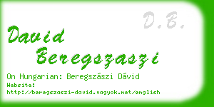 david beregszaszi business card